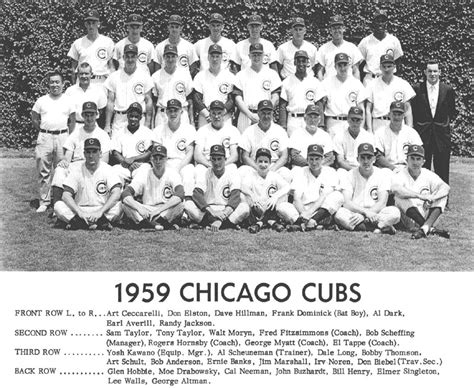 cubs roster 1959